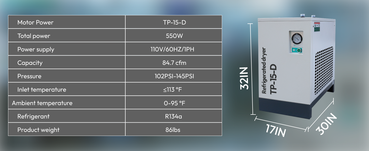 84.7CFM Refrigerated Air Dryer
