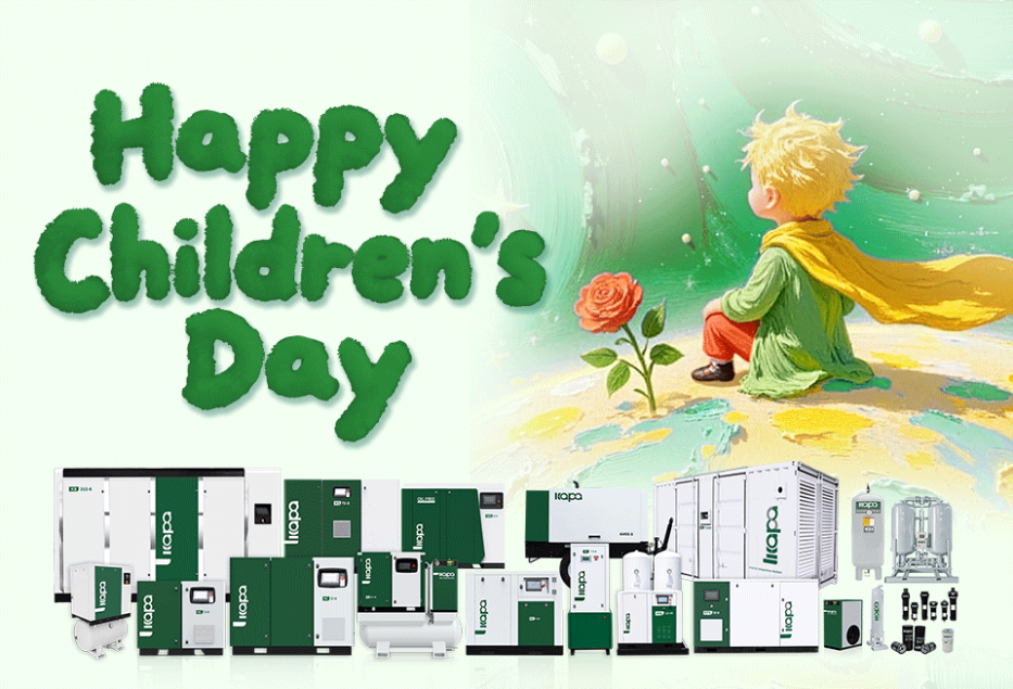 Walking with the heart of a child, "following" the future - Children's Day Wishes from KAPA Air Screw Compressor Factory