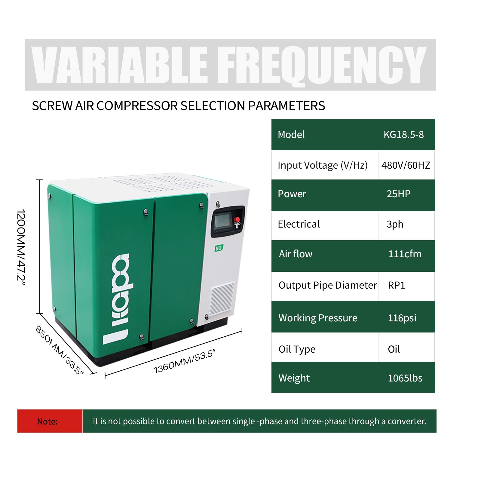 18.5KW-8bar- permanent-magnet-screw-air-compressor