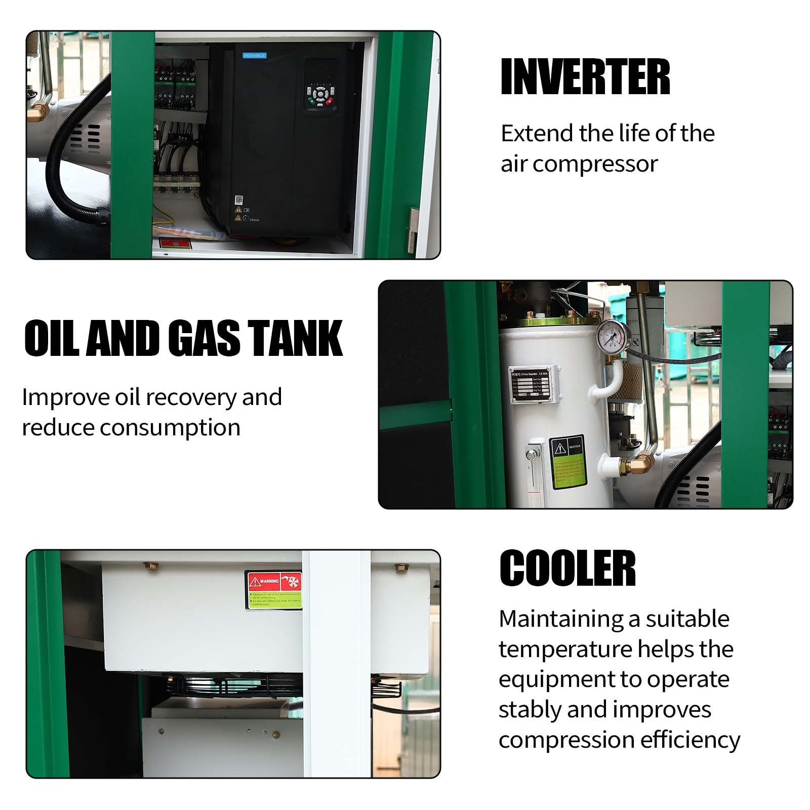 4 in 1 integratea air compressor 18.5kw-8bar