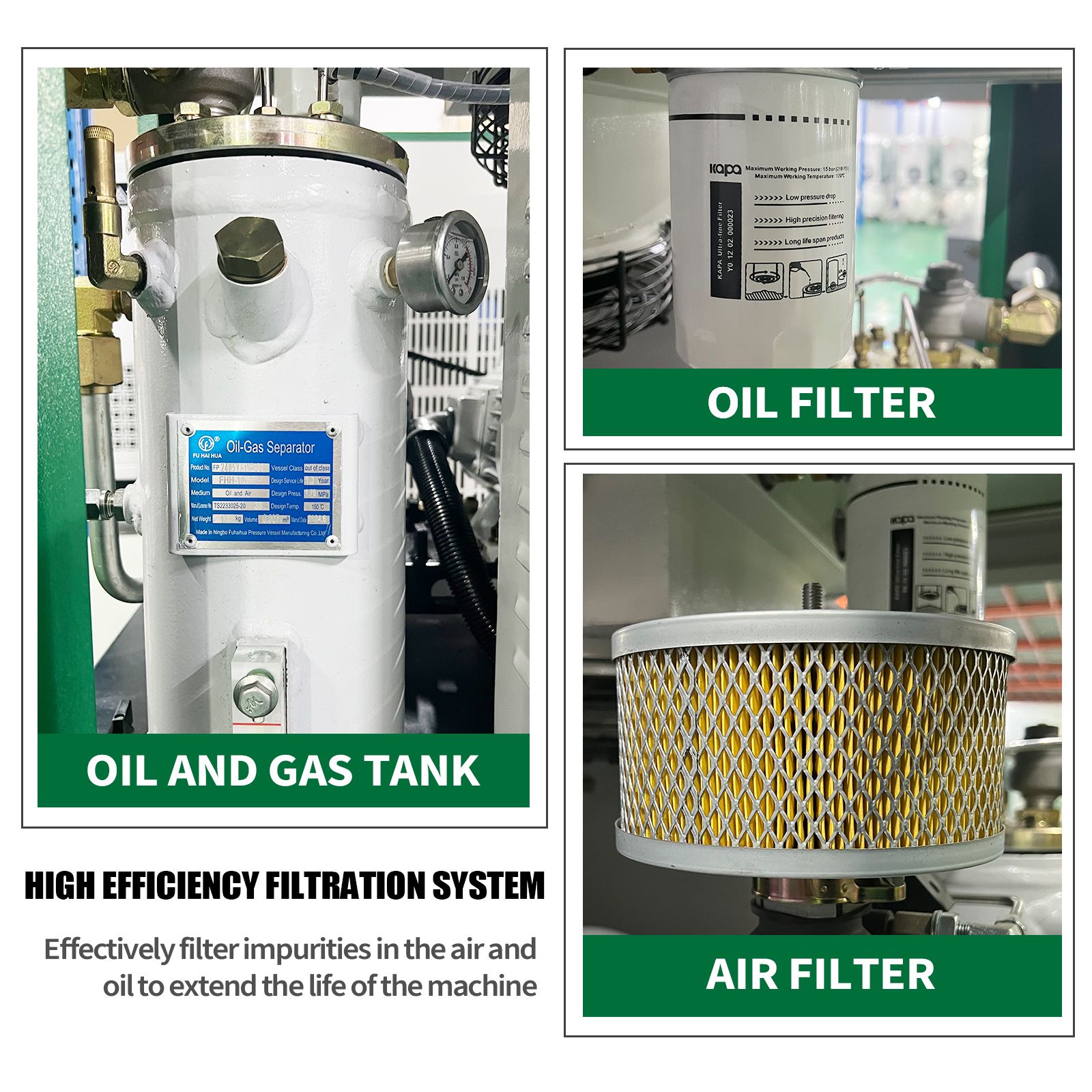 5.5kw / 7.5hp Direct Drive Silent Energy Saving Screw Air Compressor