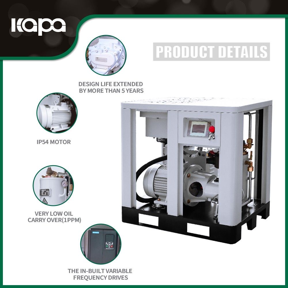 1.06m³ / min High efficiency Mute Screw Air Compressor 7.5kw 10hp 0.8 Mpa