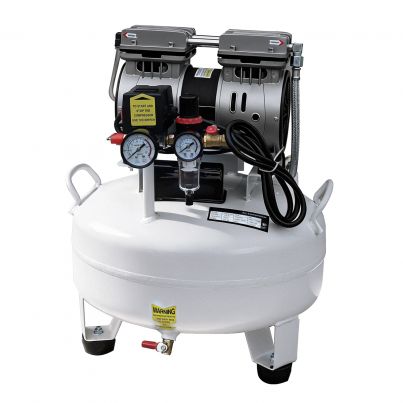 Dental Silent Oil-Free Dental Air Compressor Portable Pump 30L 115psi
