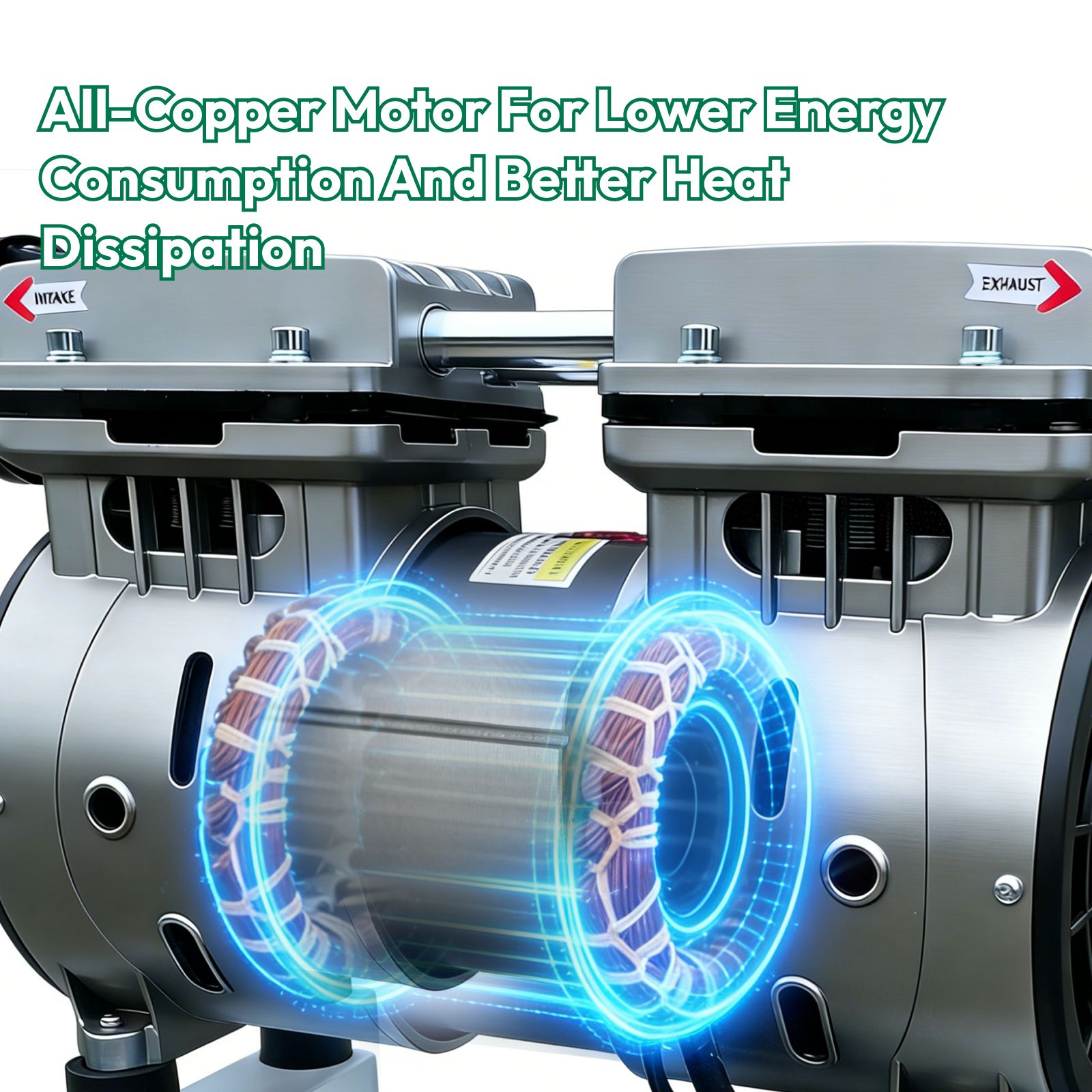 Dental Silent Oil-Free Dental Air Compressor Portable Pump 30L 115psi