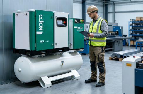 Dual Voltage 16 Bar ASME-Certified 4-in-1 Rotary Screw Air Compressor for the U.S. Market