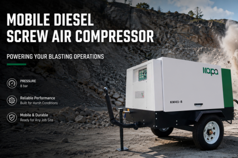 KAPA Mobile Diesel Screw Air Compressor: Reliable Power for Blasting & Harsh Job Sites
