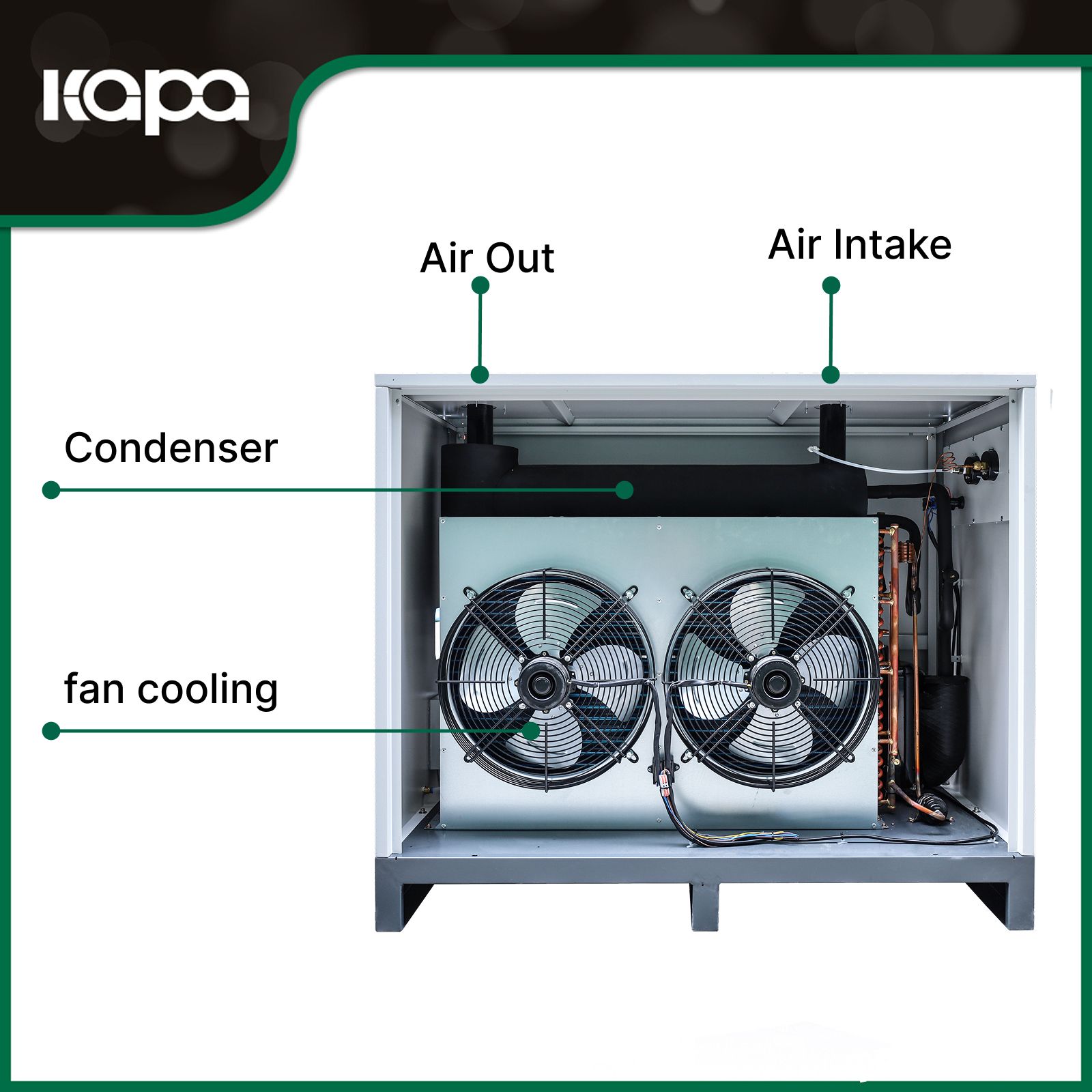 494CFM Refrigerated Air Dryer for Compressor 100 HP Air Compressor, Industrial Compressed Air Drying System, High Flow Compressed Air Dryer